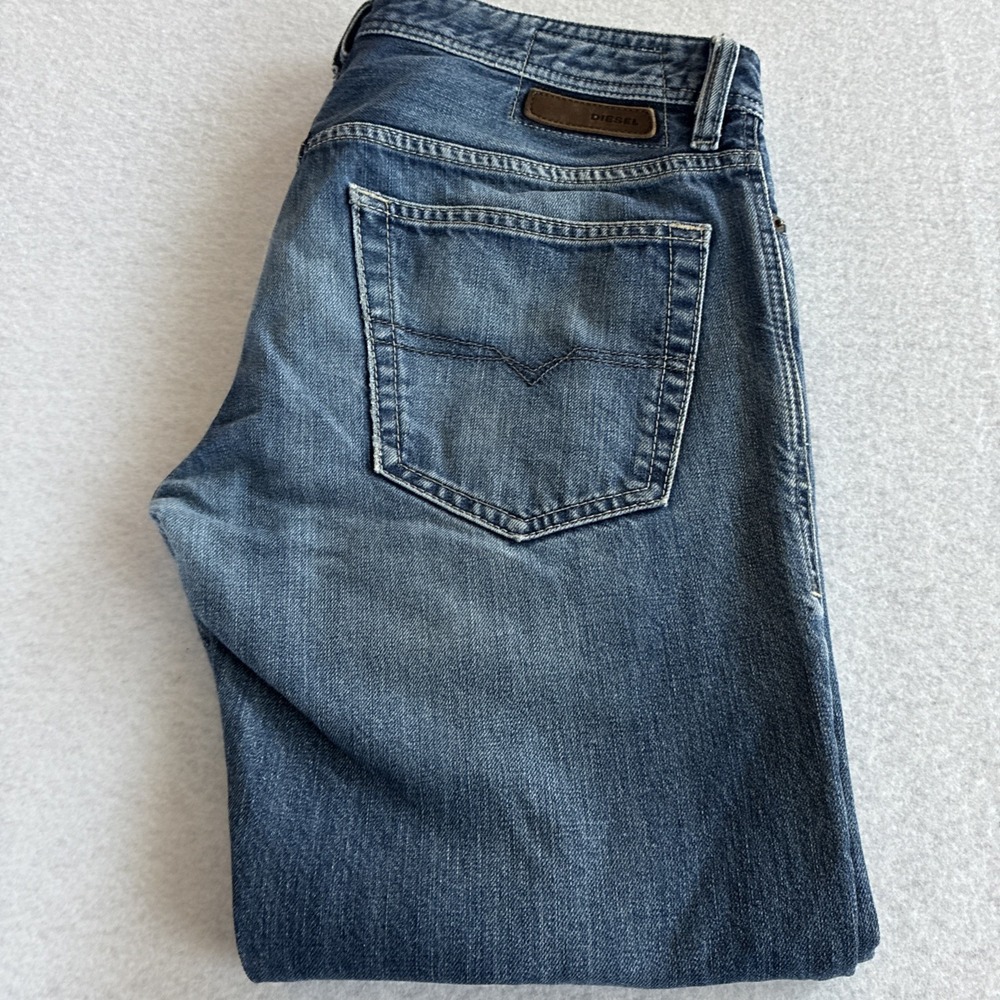 Diesel Industry Blue Jeans Mens 33x26 New Fanker Slim Bootcut Romania Great Fade